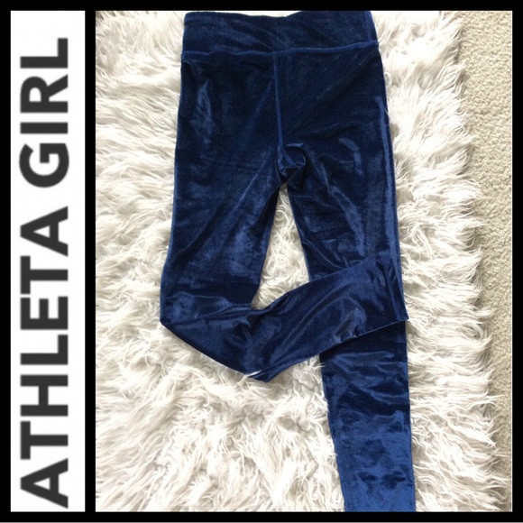 NWOT Athleta Girl High Rise Velvet Chit Chat Leggings - Picture 4 of 6